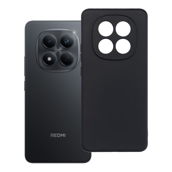 Husă protecție Matt pentru Xiaomi Redmi Note 15 4G / 5G, neagră