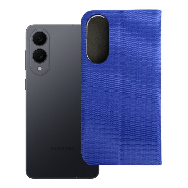 Husă flip cover pentru Samsung Galaxy S25 Edge, albastră