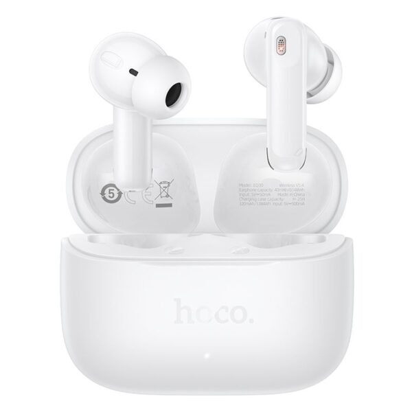 Casti wireless Hoco EQ30 TWS albe Bluetooth 6.0