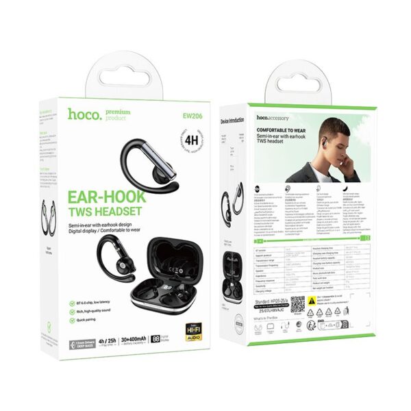 Căști wireless Hoco TWS EW206 negre