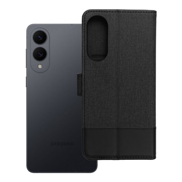 Husă flip cover pentru Samsung Galaxy S25 Edge, neagră