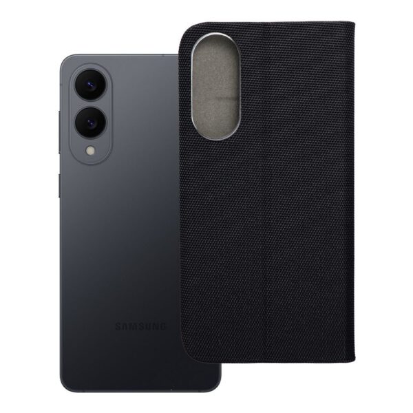 Husă flip cover pentru Samsung Galaxy S25 Edge, neagră