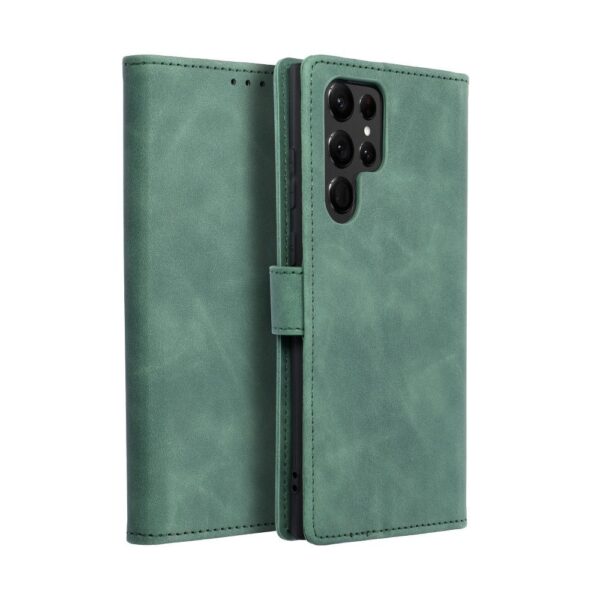 Husă flip cover pentru Samsung Galaxy S22 Ultra, verde