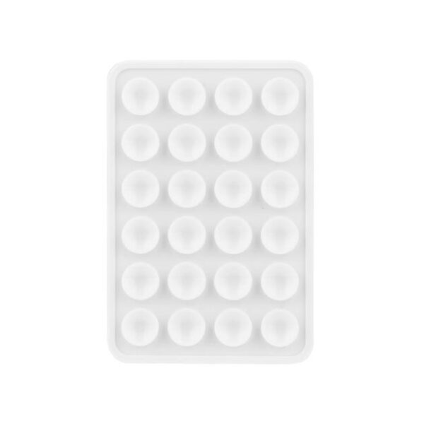 pad silicon cu ventuze pentru fixare telefon baterie externă alb