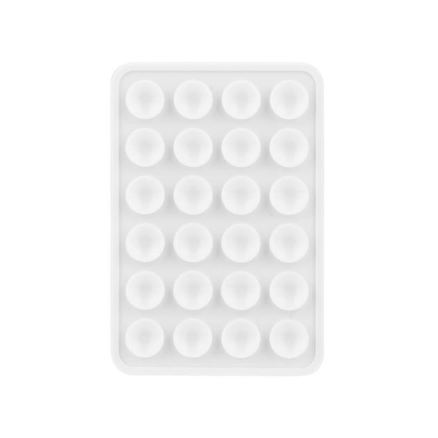 pad silicon cu ventuze pentru fixare telefon baterie externă alb