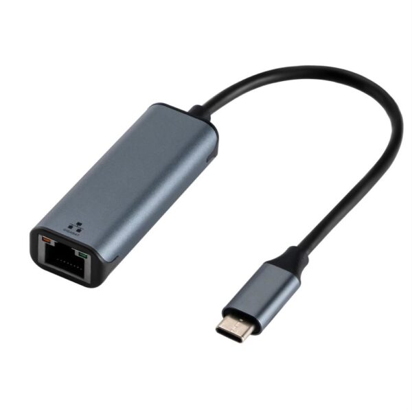 Adaptor ART USB-C la RJ45 Gigabit aluminiu 1000 Mbps cablu retea