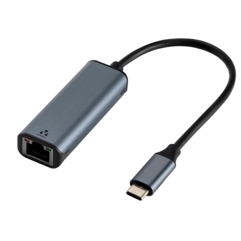 Adaptor ART USB-C la RJ45 Gigabit aluminiu 1000 Mbps cablu retea