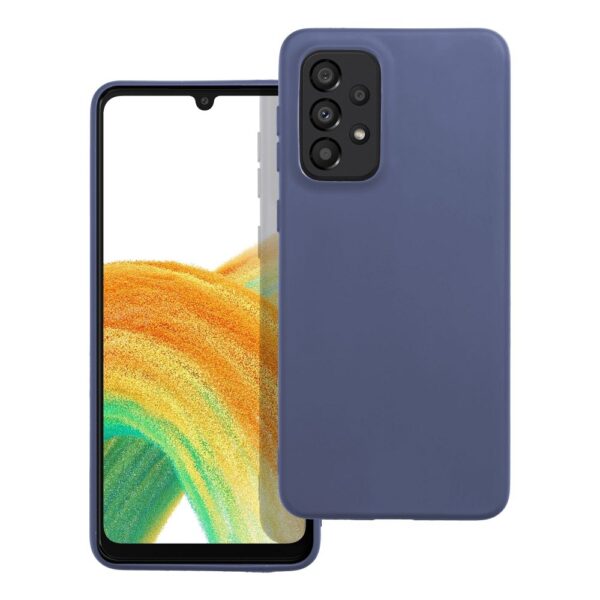 Husa Matt Samsung A52 albastra protectie silicon mat anti-amprenta