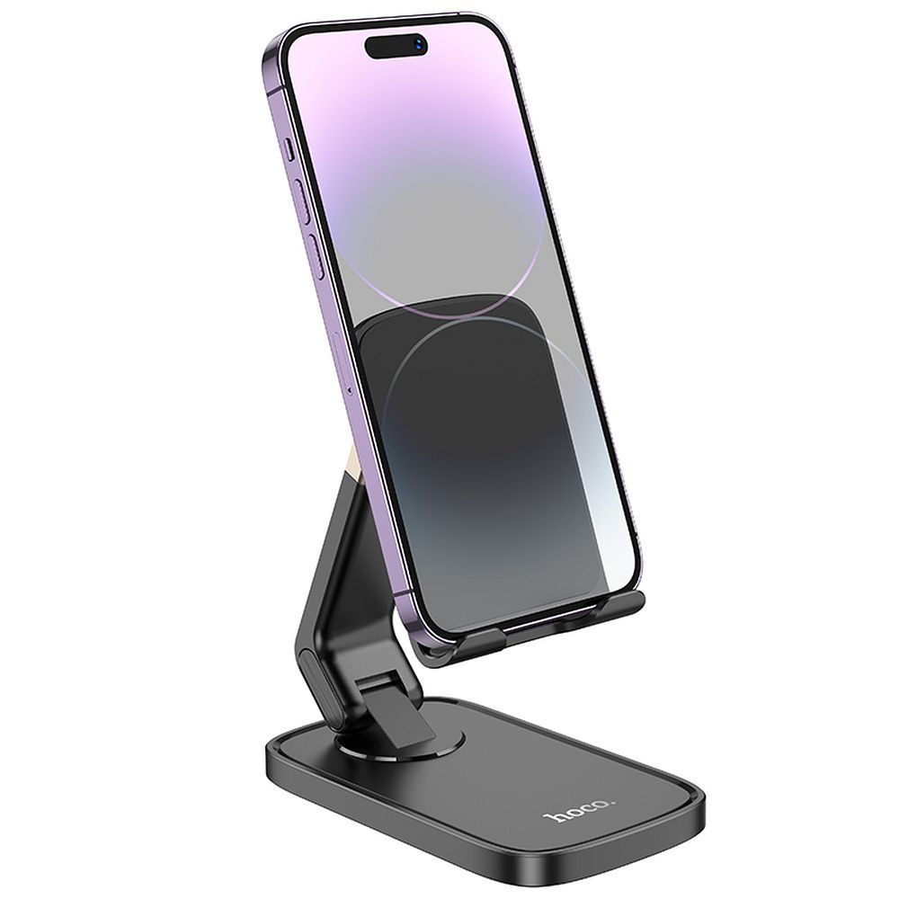 c16bad7b49c66d22928138b07220487c.jpg Suport telefon de birou hoco HD8 negru stand ajustabil stabil