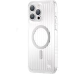 Husa Kingxbar iPhone 14 Pro Max Silver seria PQY Go Out compatibila MagSafe lux