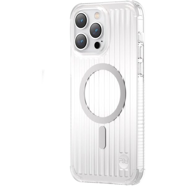 Husa Kingxbar iPhone 14 Pro Max Silver seria PQY Go Out compatibila MagSafe lux