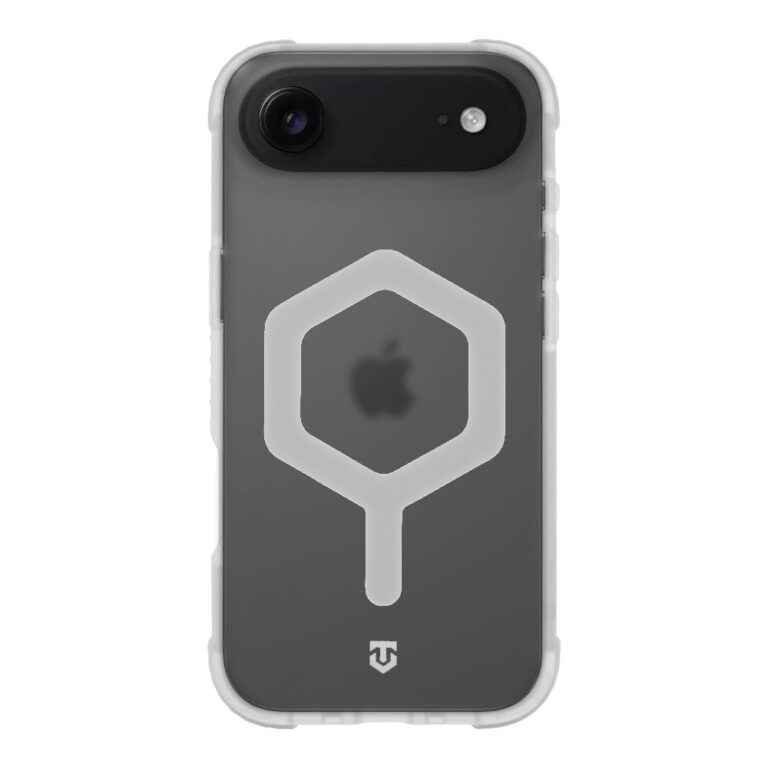 Husa protectie Tactical MagForce Hexagon iPhone Air alba MagSafe MIL-STD-810 frosted white