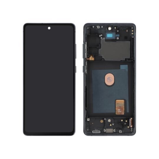 Display MegaMobile Samsung S20 FE Soft OLED cu rama albastru inchis inlocuire ecran