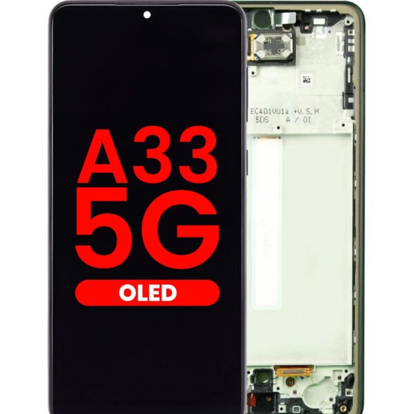 Display compatibil cu Samsung Galaxy A33 5G (A336), Hard OLED, cu ramă neagră