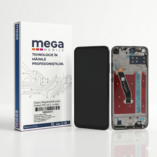 Display MegaMobile® pentru Huawei P40 Lite E, cu ramă