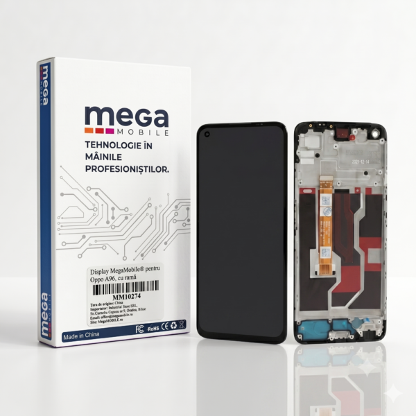 Display MegaMobile® pentru Oppo A96, cu ramă