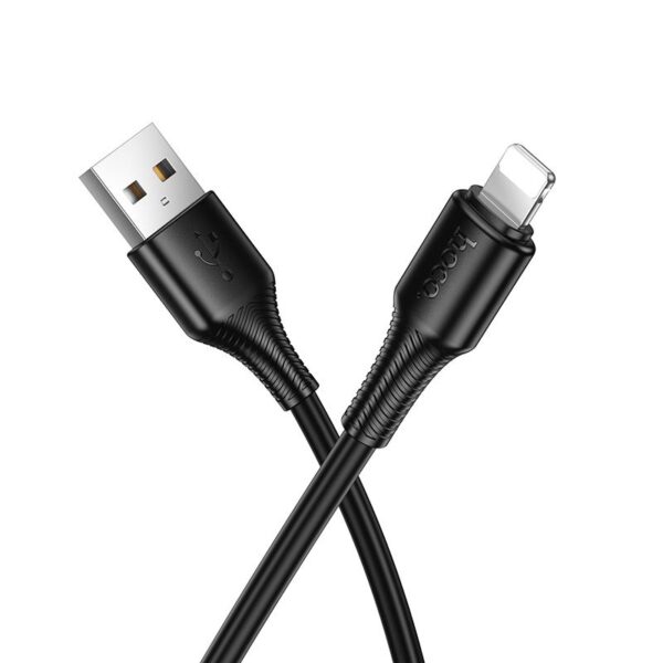 cablu Hoco USB-A la Lightning X120 negru 1m