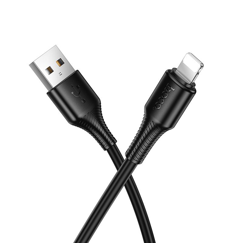 f1eadfb7c320c4476d9dfb4cbbe2f8e1 cablu Hoco USB-A la Lightning X120 negru 1m