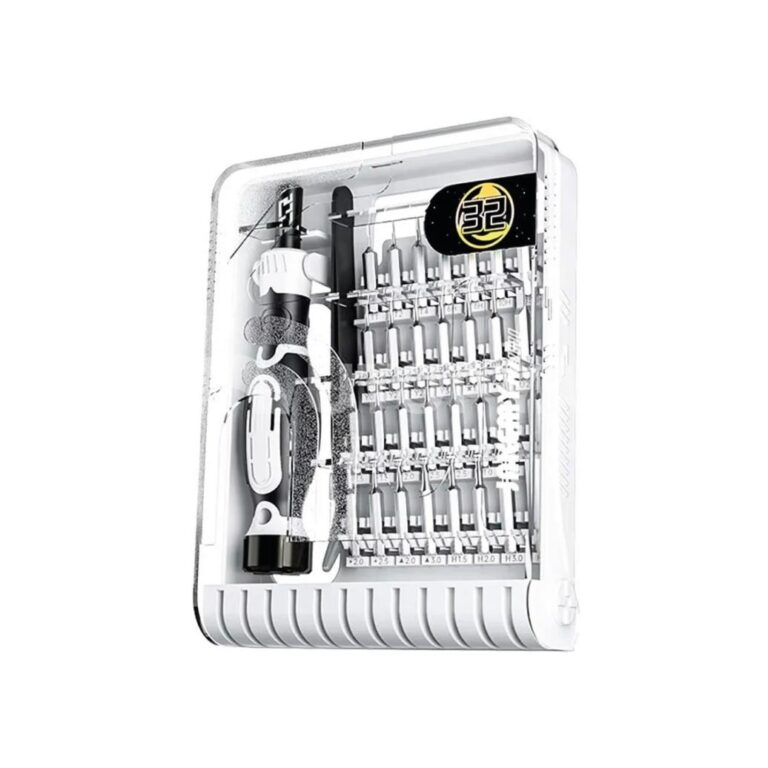set surubelnita 32 in 1 jakemy jm-8189b alb cu penseta de precizie
