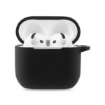 husa protectie AirPods 4 neagra silicon premium