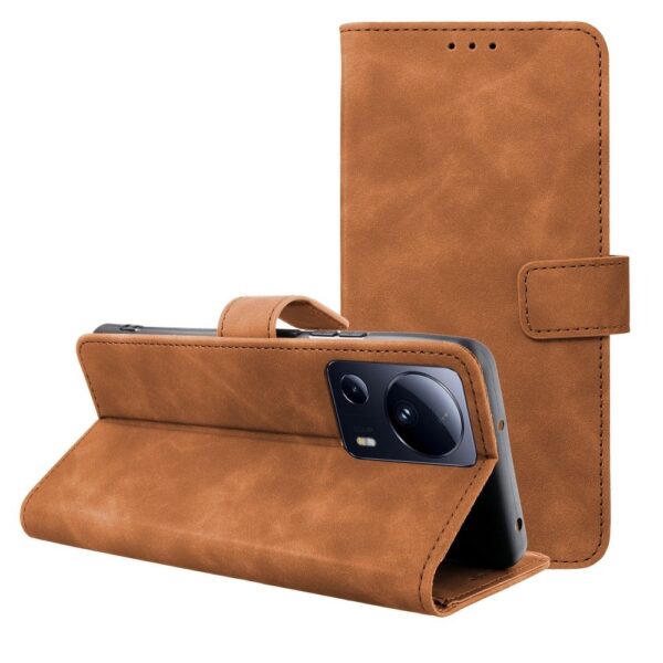 Husă flip cover pentru Xiaomi 13 Lite, maro