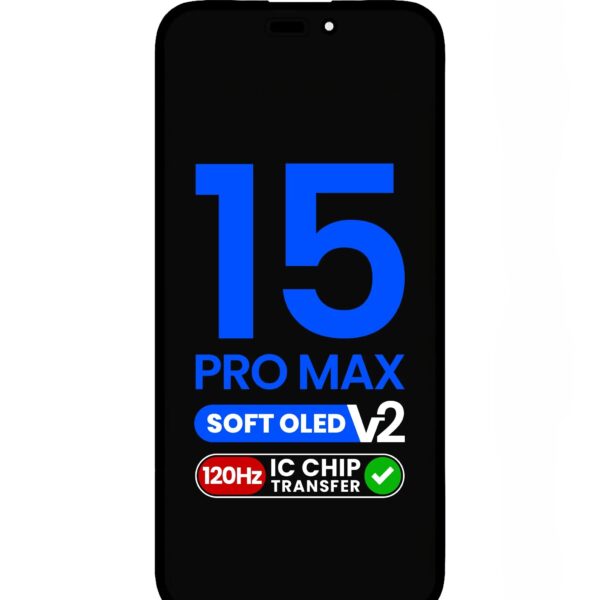 Display compatibil cu iPhone 15 Pro Max, 120Hz, Soft OLED