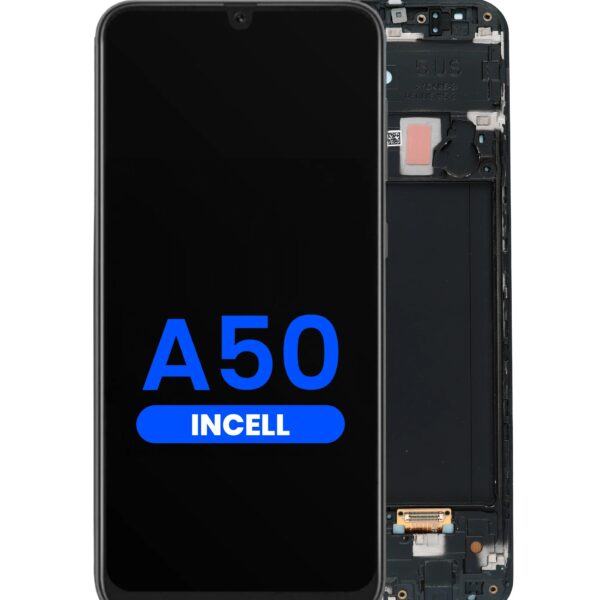 Display compatibil cu Samsung Galaxy A50 (A505), A30 (A305), In-Cell, cu ramă