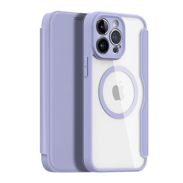 Husă flip cover Dux Ducis compatibilă MagSafe pentru iPhone 14 Pro Max, violet
