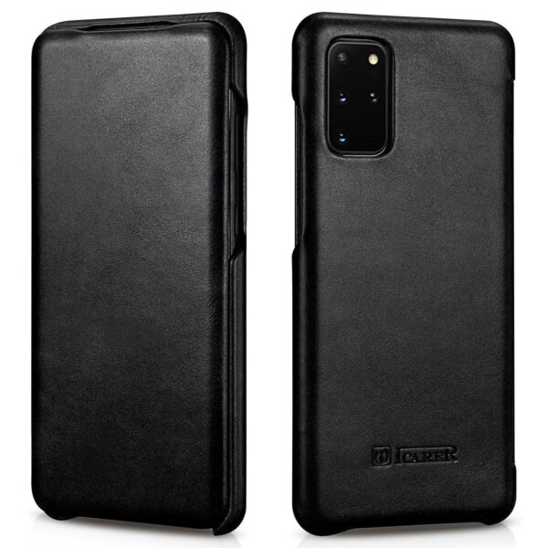 Husă flip cover iCarer pentru Samsung Galaxy S20 Plus, neagră