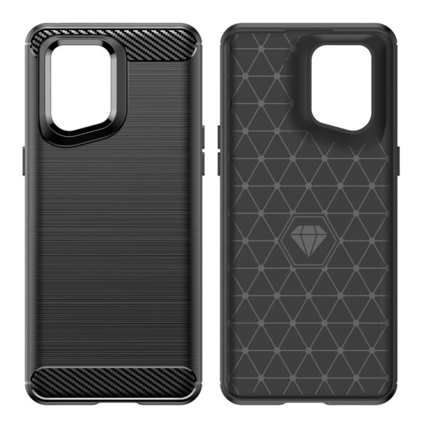 Husă protecție Carbon pentru Oppo Find X5 Pro, neagră