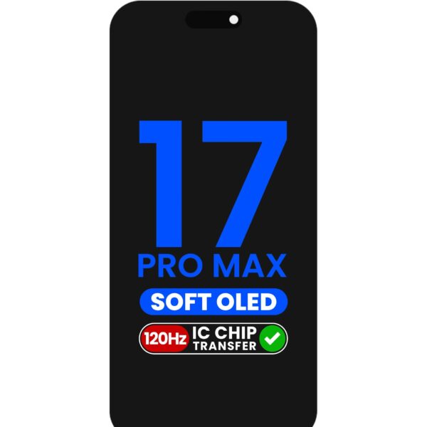 Display compatibil cu iPhone 17 Pro Max, 120Hz, Soft OLED
