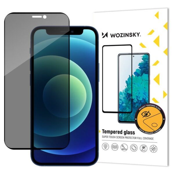 Folie sticlă securizată Wozinsky pentru iPhone 12 Pro Max, privacy