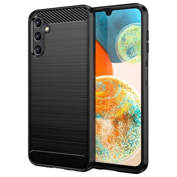 Husă protecție Carbon pentru Samsung Galaxy A14, neagră