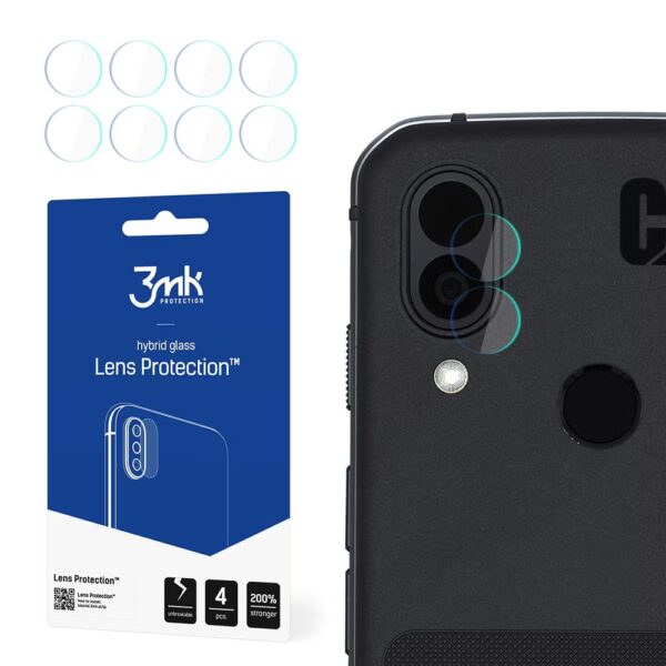 Set 4 x folii protectie cameră 3mk pentru CAT S62 Pro