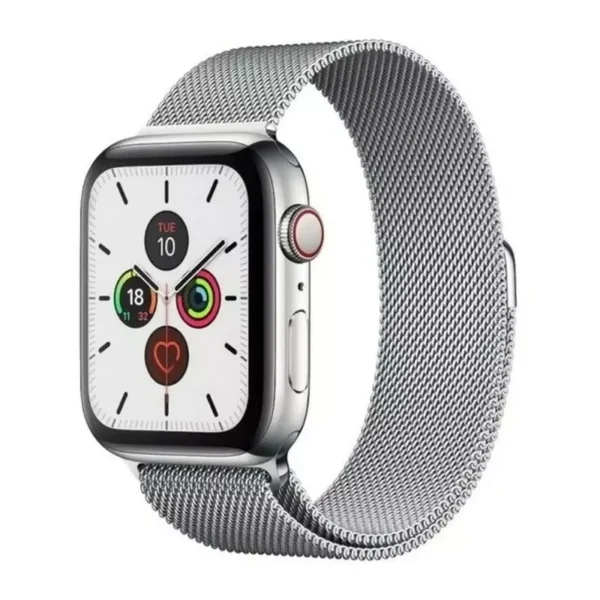 Curea Magnetic Strap pentru Apple Watch 1/2/3/4/5/6/SE 38/40mm, argintie