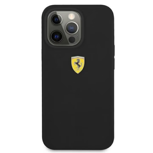 Husă protecție Ferrari pentru iPhone 13 Pro Max, neagră