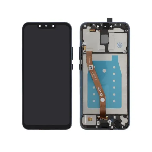 display compatibil cu Huawei Mate 20 Lite cu ramă albastră