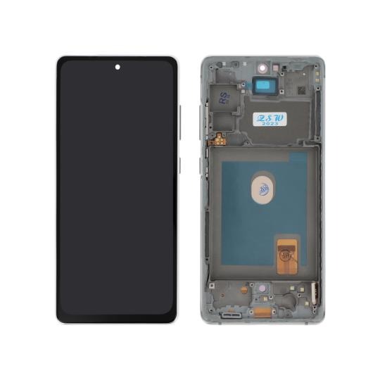 display compatibil cu Samsung Galaxy S20 FE cu rama alba