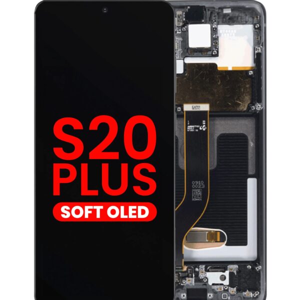 display compatibil cu Samsung Galaxy S20 Plus Soft OLED cu ramă neagră